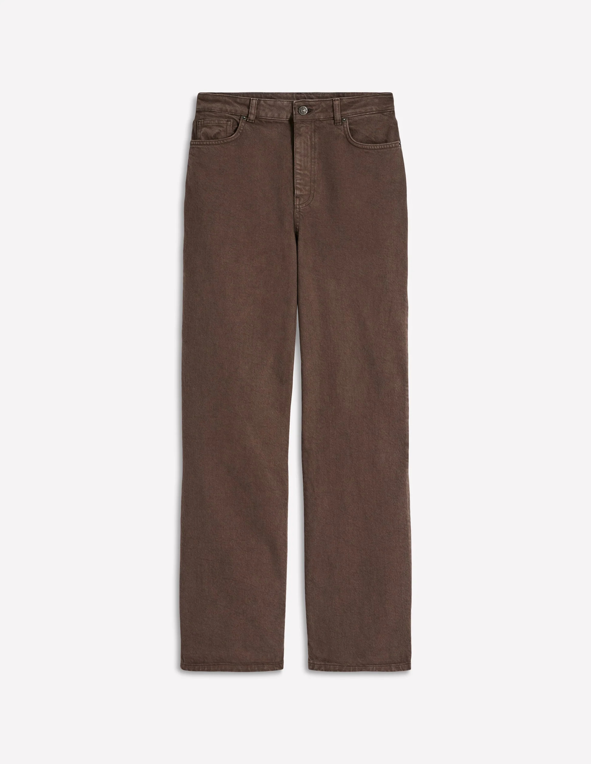 High Rise Column Leg Jeans-Chocolate Brown | Boden (US)