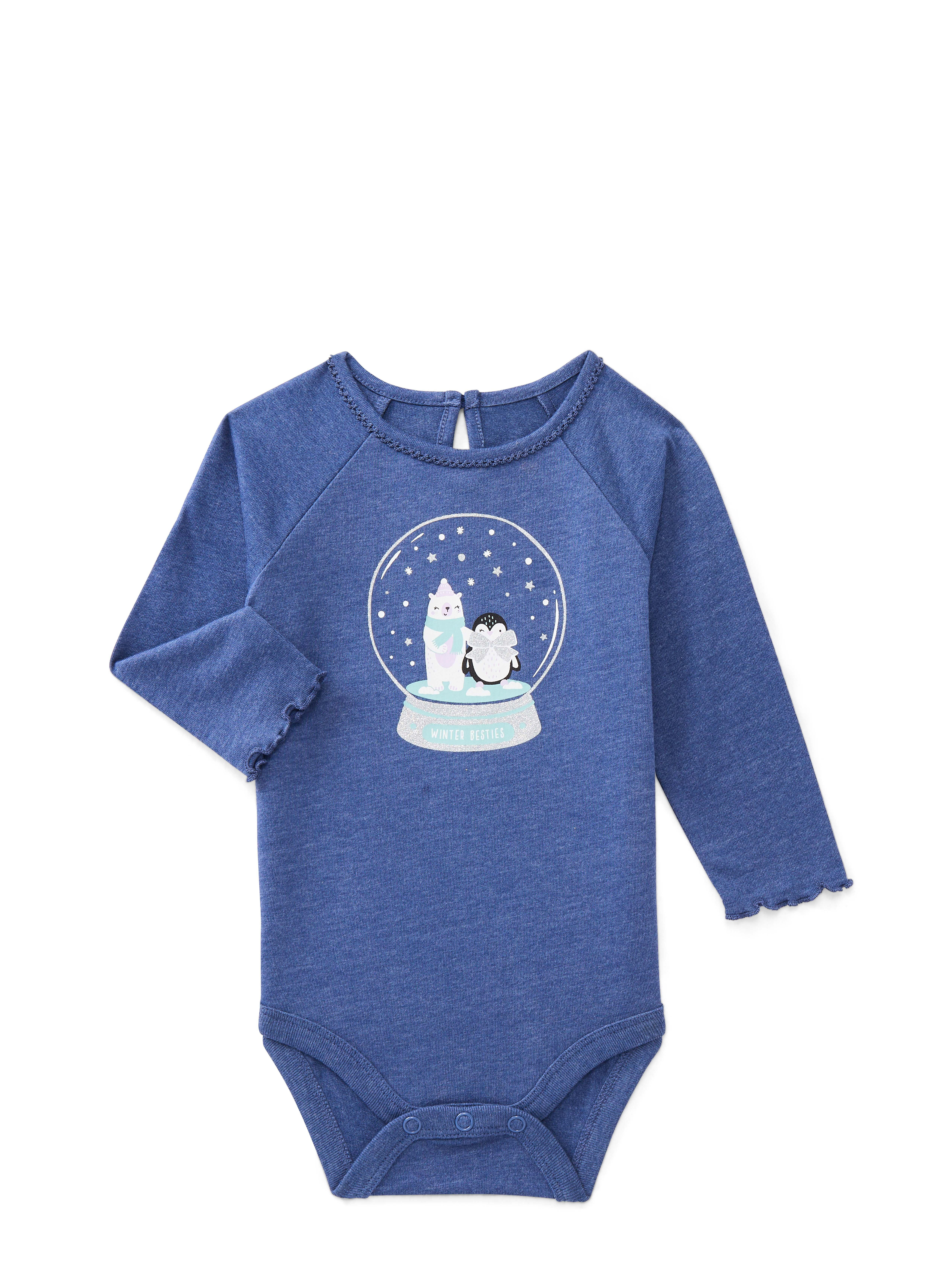 Garanimals Baby Girls Bodysuit with Raglan Sleeves, Sizes 0M-24M | Walmart (US)