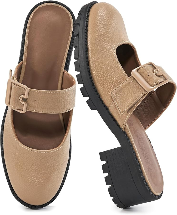Alicegana Mules for Women Dressy Clogs: Comfort Platform Chunky Backless Mules Slip On Work Casua... | Amazon (US)
