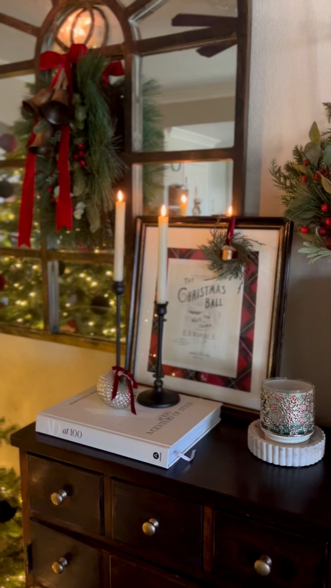 Holiday styling 
Christmas vignette 
Christmas styling 
Christmas decor

#LTKHoliday #LTKSaleAlert #LTKHome