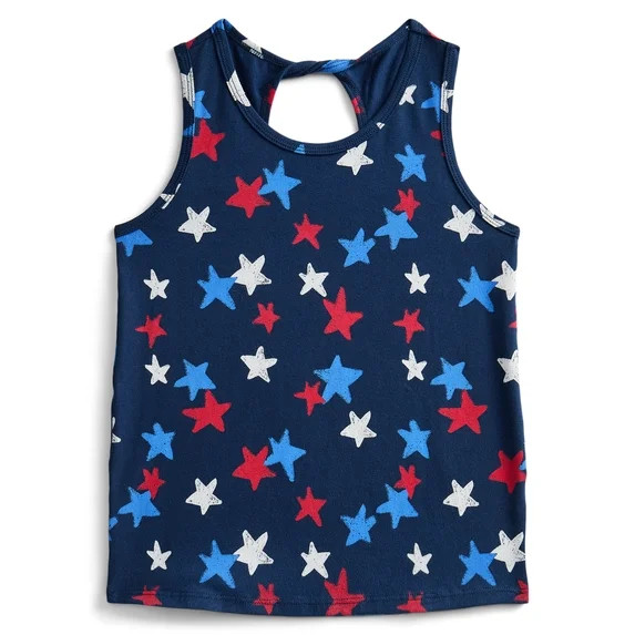 Fourth of July Girls Patriotic Americana Graphic Tank Top from Way To Celebrate, Sizes 4-18 | Walmart (US)