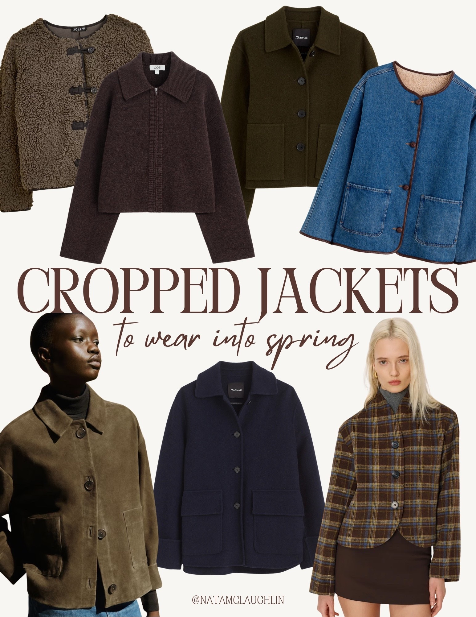 These cropped jackets will keep you warm in the winter but can be styled easily into the spring. I love wearing them over dresses, with jeans or skirts  

#LTKgrwm #LTKootd #LTKSeasonal