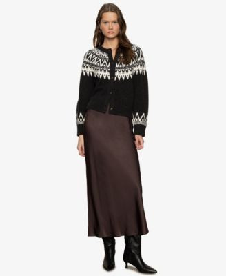 Women's Fairisle Crew Neck Cardigan Sweater | Macy's