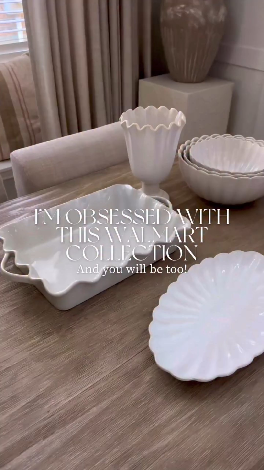 I’m obsessed with this collection from @thepioneerwoman at Walmart! I’ve been slowly adding these because they sell out so fast but I linked everything for you! The scalloped details and tone are so beautiful for everyday and special occasions. The low price for high-end look is too good! I’m ready to entertain this season with these! 

#walmarthome #walmartfinds #walmartfavorites #walmartdecor