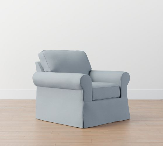Buchanan Roll Arm Slipcovered Chair | Pottery Barn (US)