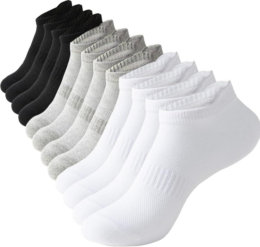 Womens Ankle Socks Athletic Running Low Cut Socks With Tab 6 Pairs | Amazon (US)