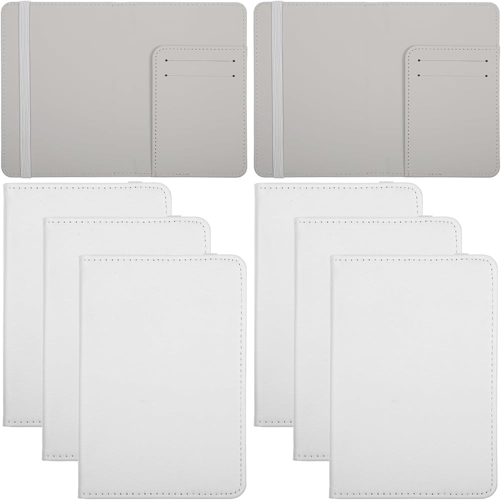 6 PCS Sublimation Passport Holder Covers, PU Leather Blank Heat Transfer Travel Wallet for Passpo... | Amazon (US)