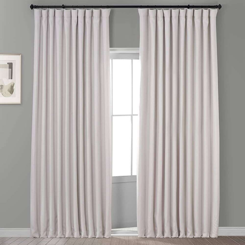 HPD Half Price Drapes BOCH-LN-DW-P Extra Wide Linen Room Darkening Curtain (1 Panel) 100 X 120, B... | Amazon (US)