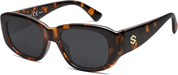 SOJOS Retro Large Rectangle Polarized Sunglasses Womens Mens Vintage Thick Chunky Frame 80s 90s L... | Amazon (US)