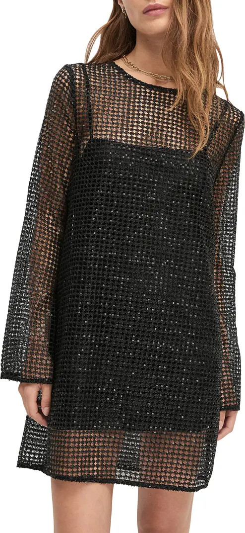 The Sweet Life Sequin Long Sleeve Minidress | Nordstrom