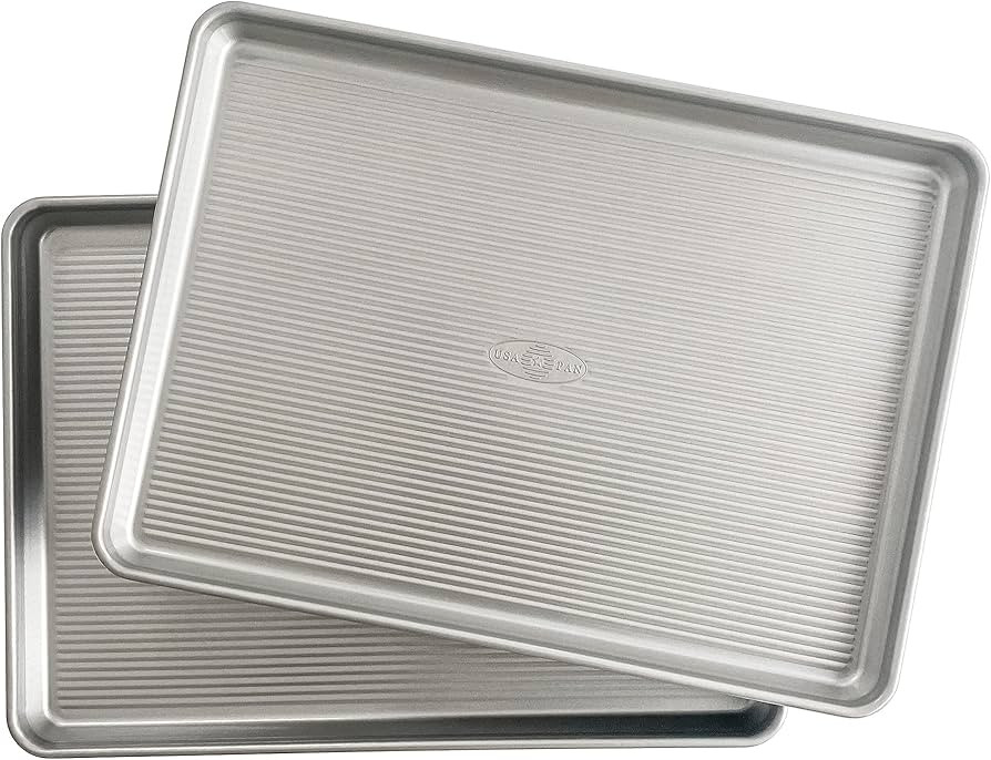 USA Pan Global Nonstick Aluminum Half Sheet Pan, Set of 2 | Amazon (US)