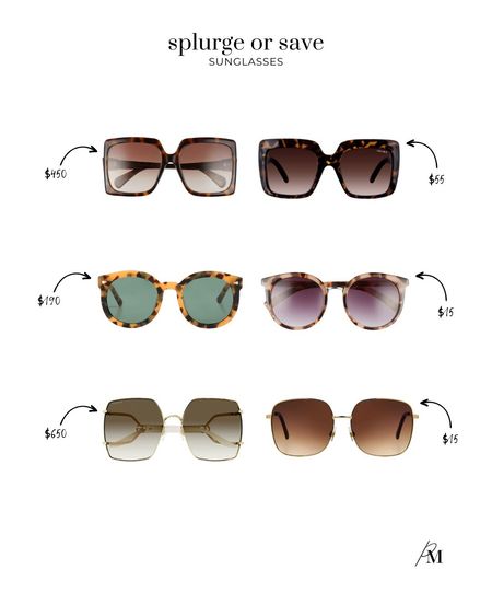 Splurge or save on these sunglasses from Nordstrom and Target. I found some great dupes that are almost identical to my favorites. 

#LTKstyletip #LTKfindsunder50 #LTKSeasonal