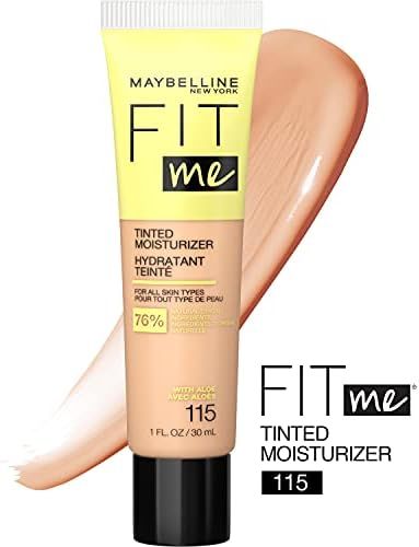 Maybelline New York Fit Me Tinted Moisturizer, Fresh Feel, Natural Coverage, 12H Hydration, Evens Sk | Amazon (US)