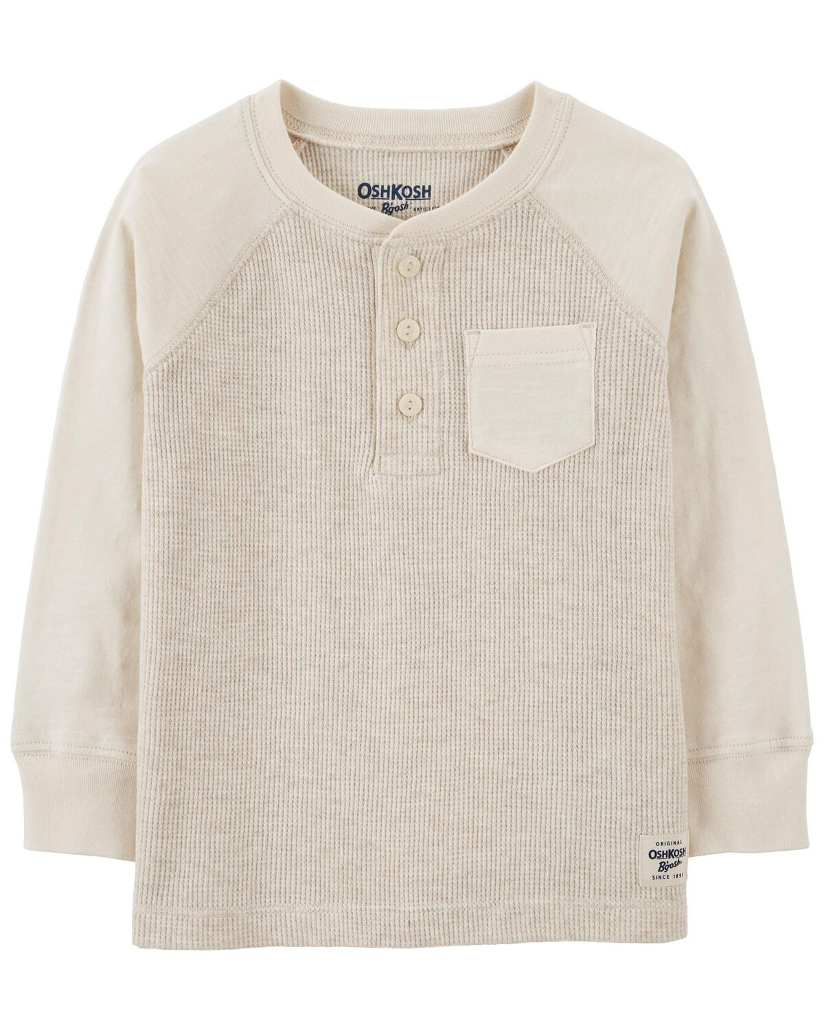 Oatmeal Baby Pocket Henley | carters.com | Carter's