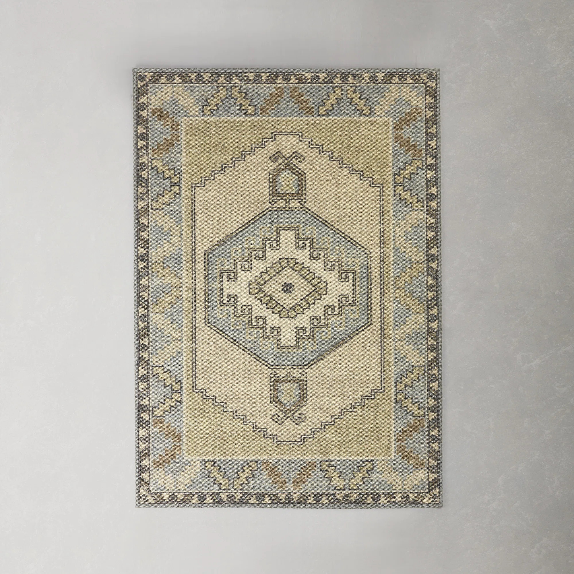 Fletcher Oriental Light Blue/Beige/Light Brown Area Rug | AllModern