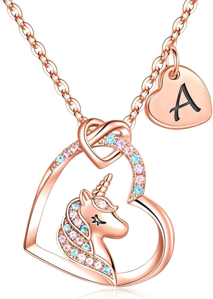 Hidepoo Valentines Day Gifts for Girls - Unicorn Gifts for Girls 14K Gold/White Gold/Rose Gold Pl... | Amazon (US)