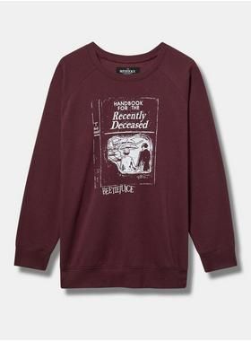 Beetlejuice Cozy Fleece Raglan Sweatshirt | Torrid (US & Canada)