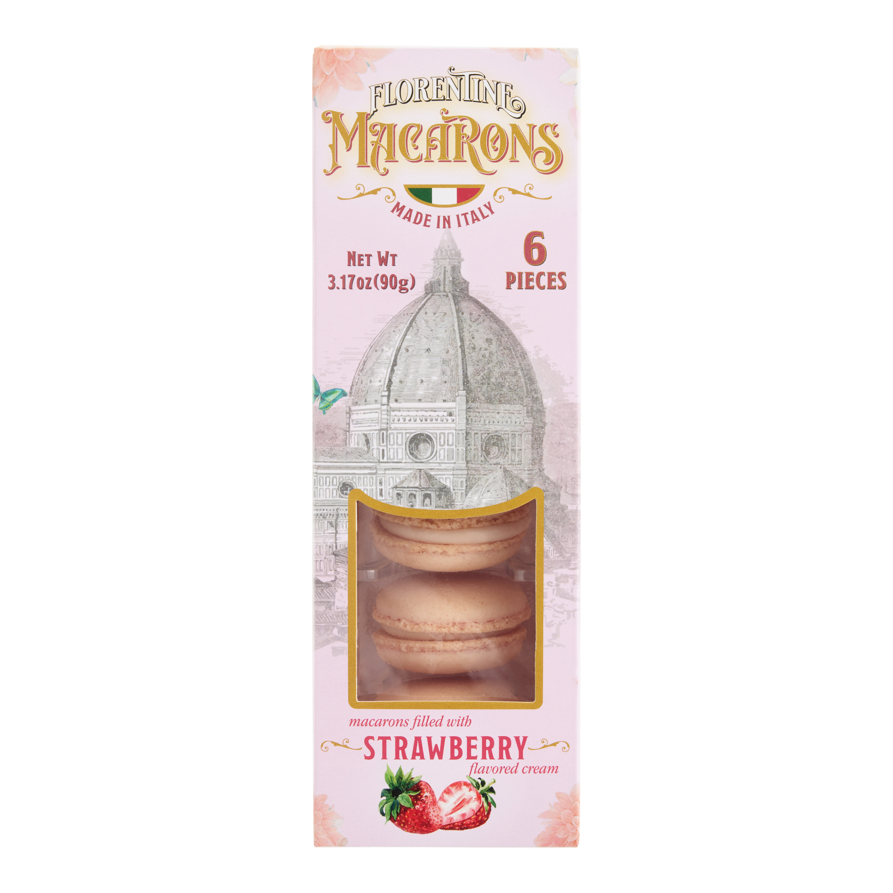 Borgo de' Medici Strawberry Macarons 6 Pack - World Market | World Market