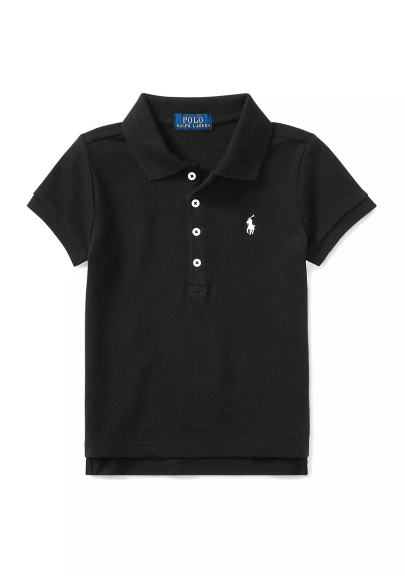 Girls 2-6x Stretch Cotton Mesh Polo Shirt | Belk