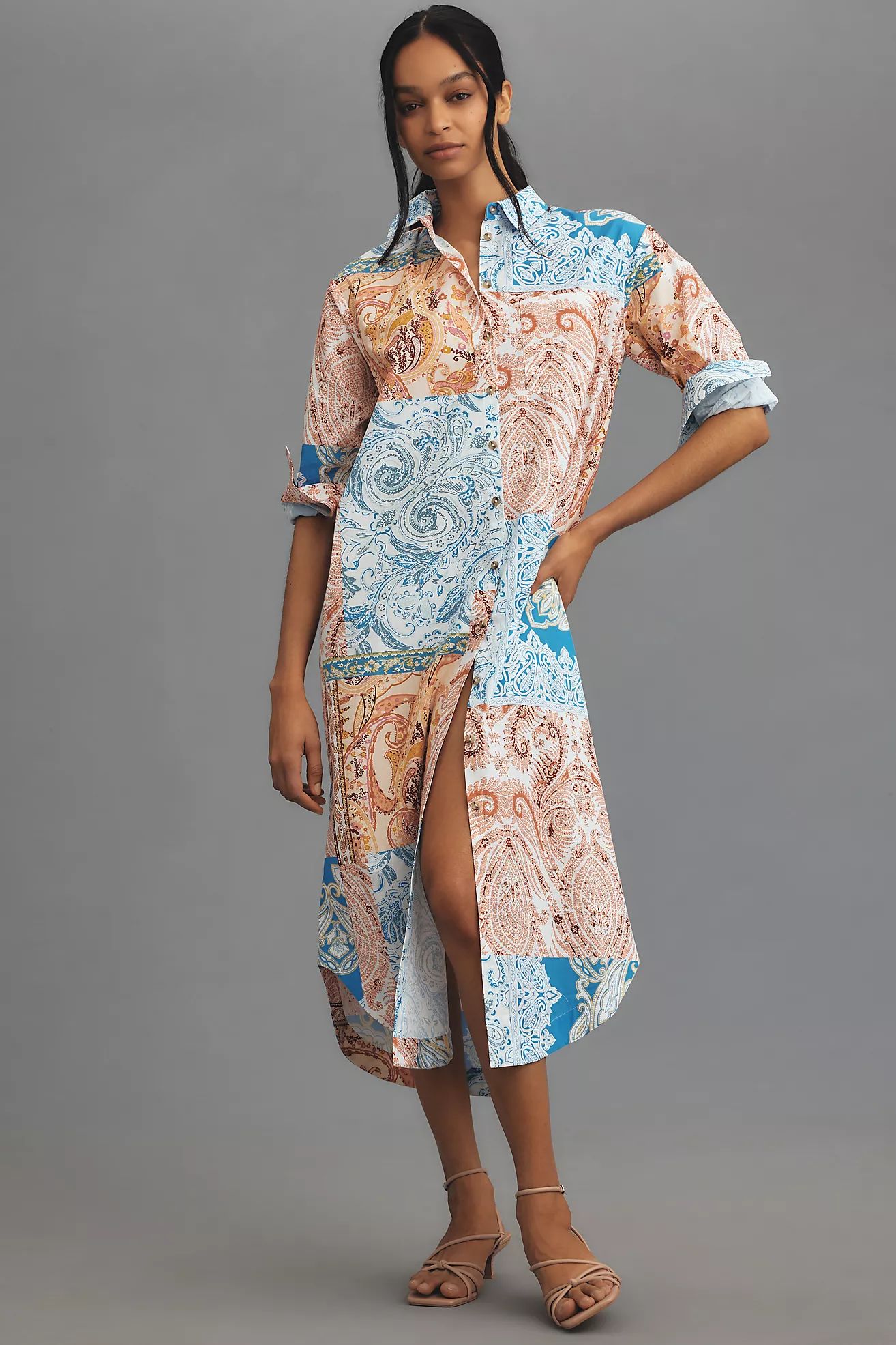 The Soren Long-Sleeve Shirt Dress by Maeve | Anthropologie (US)