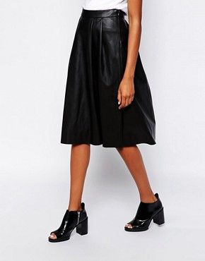 Vero Moda Leather Look Skirt | ASOS UK