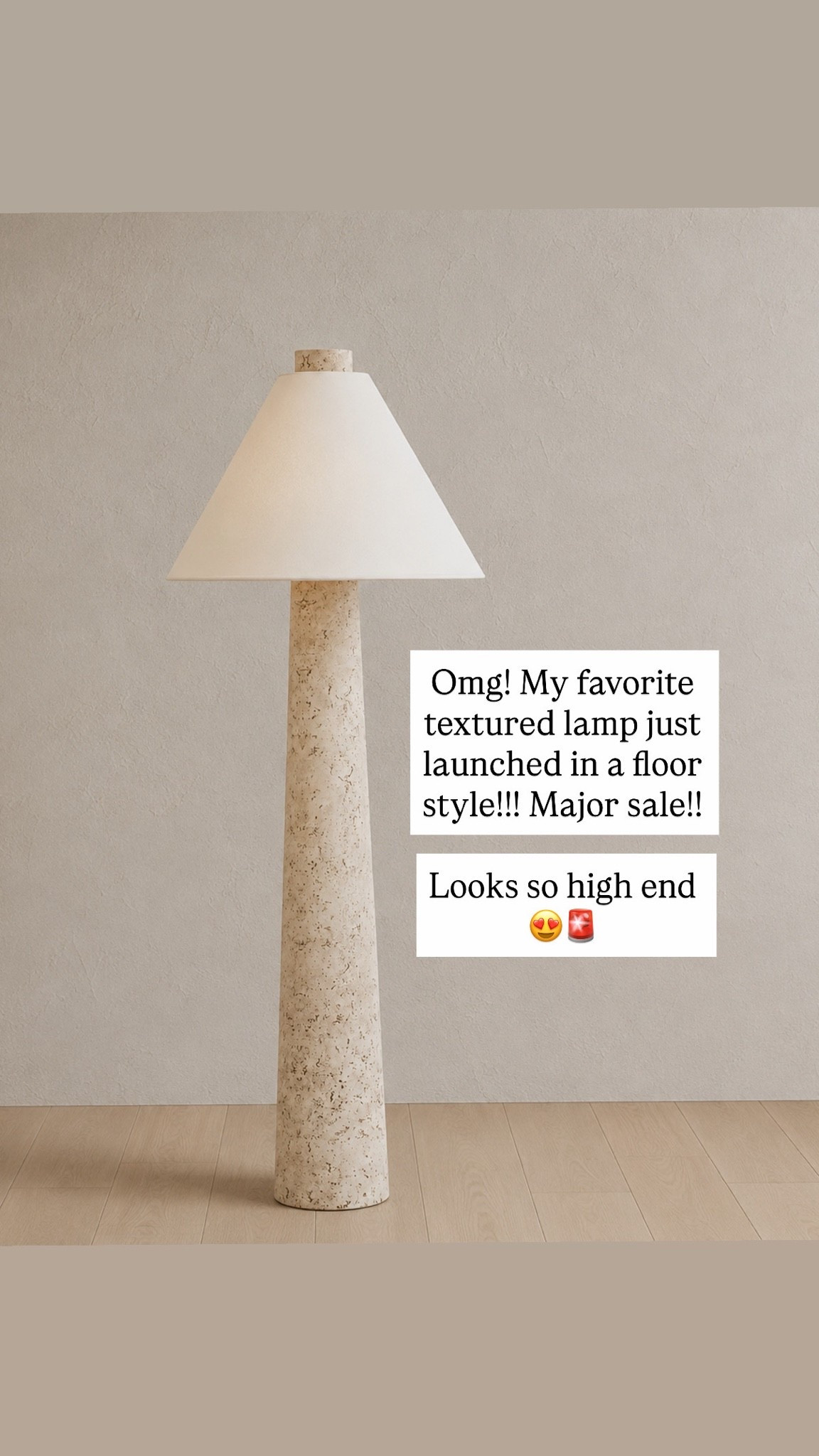 Omg! My favorite textured lamp just launched in a floor style!!! Major sale!!

Looks so high end 😍🚨