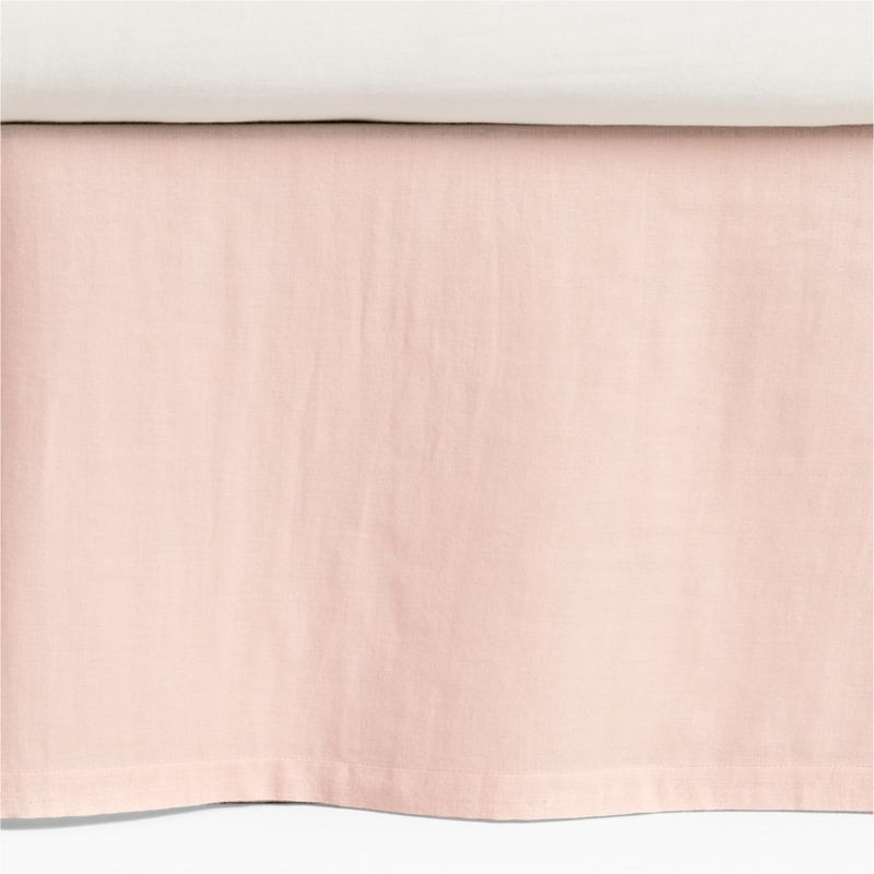 Supersoft Lilac Rose Organic Cotton Gauze Baby Crib Skirt | Crate & Kids | Crate & Barrel