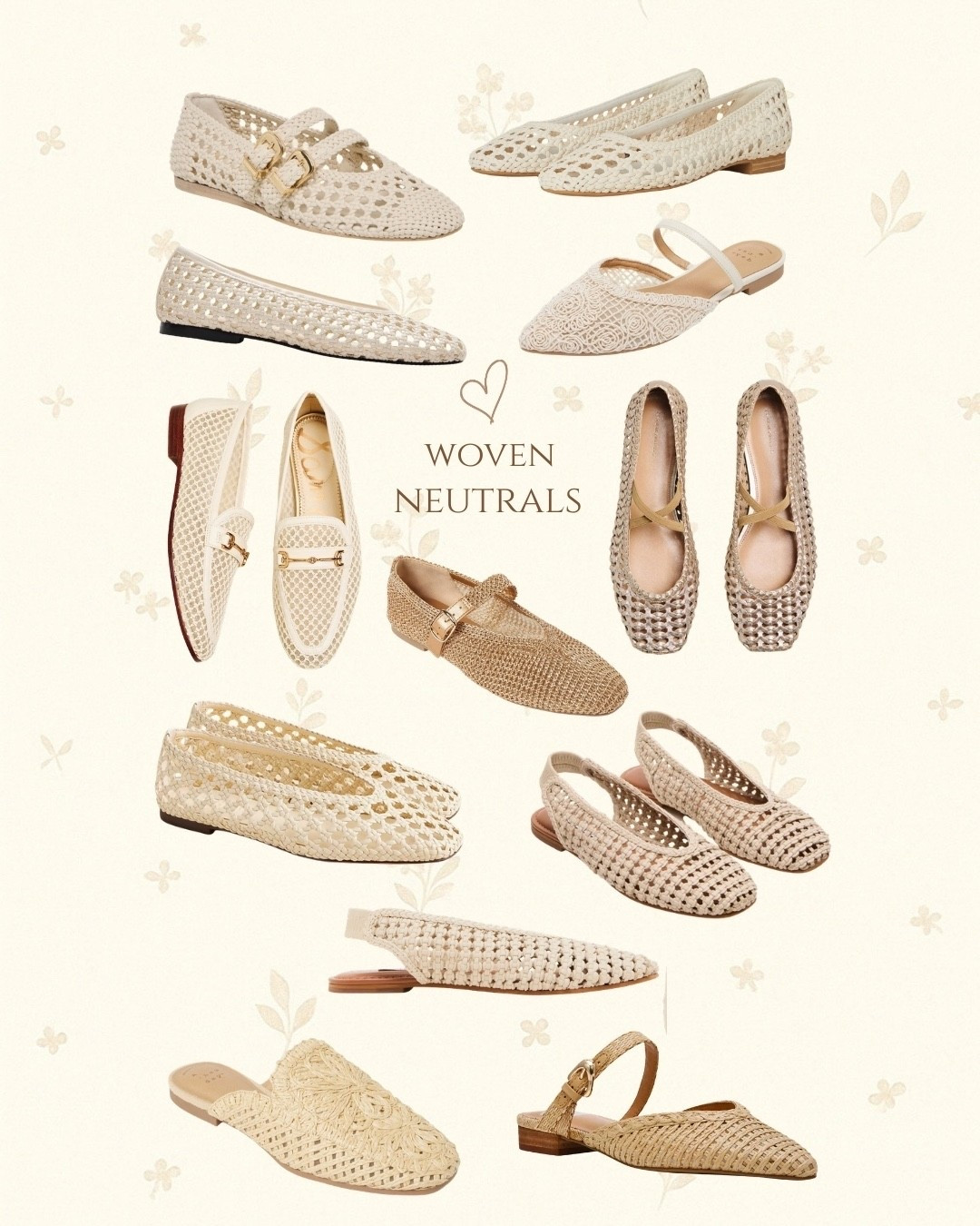 Rounded up some of my favorite shoes! 
So cute for spring! I  love the texture and neutral colors that will go with everything. 
These beautiful woven shoes will be your favorite this spring/summer! 🤍

#LTKTravel #LTKWorkwear