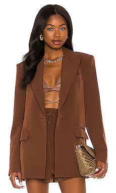 Camila Coelho Morena Blazer in Dark Chocolate from Revolve.com | Revolve Clothing (Global)