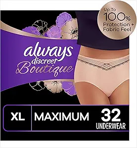 Amazon.com: Always Discreet Boutique Incontinence & Postpartum Underwear for Women, Disposable, M... | Amazon (US)