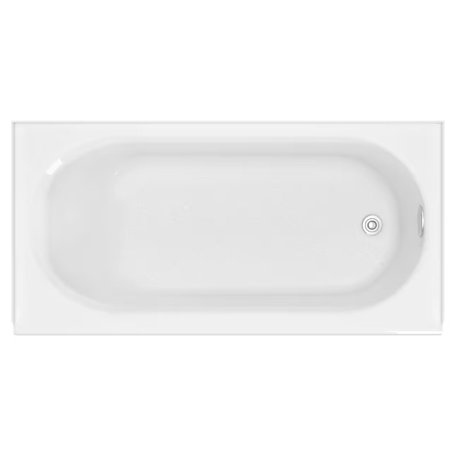 American Standard Princeton 30.0-in x 60.0-in White Porcelain Enameled Steel Oval Alcove Soaking ... | Lowe's