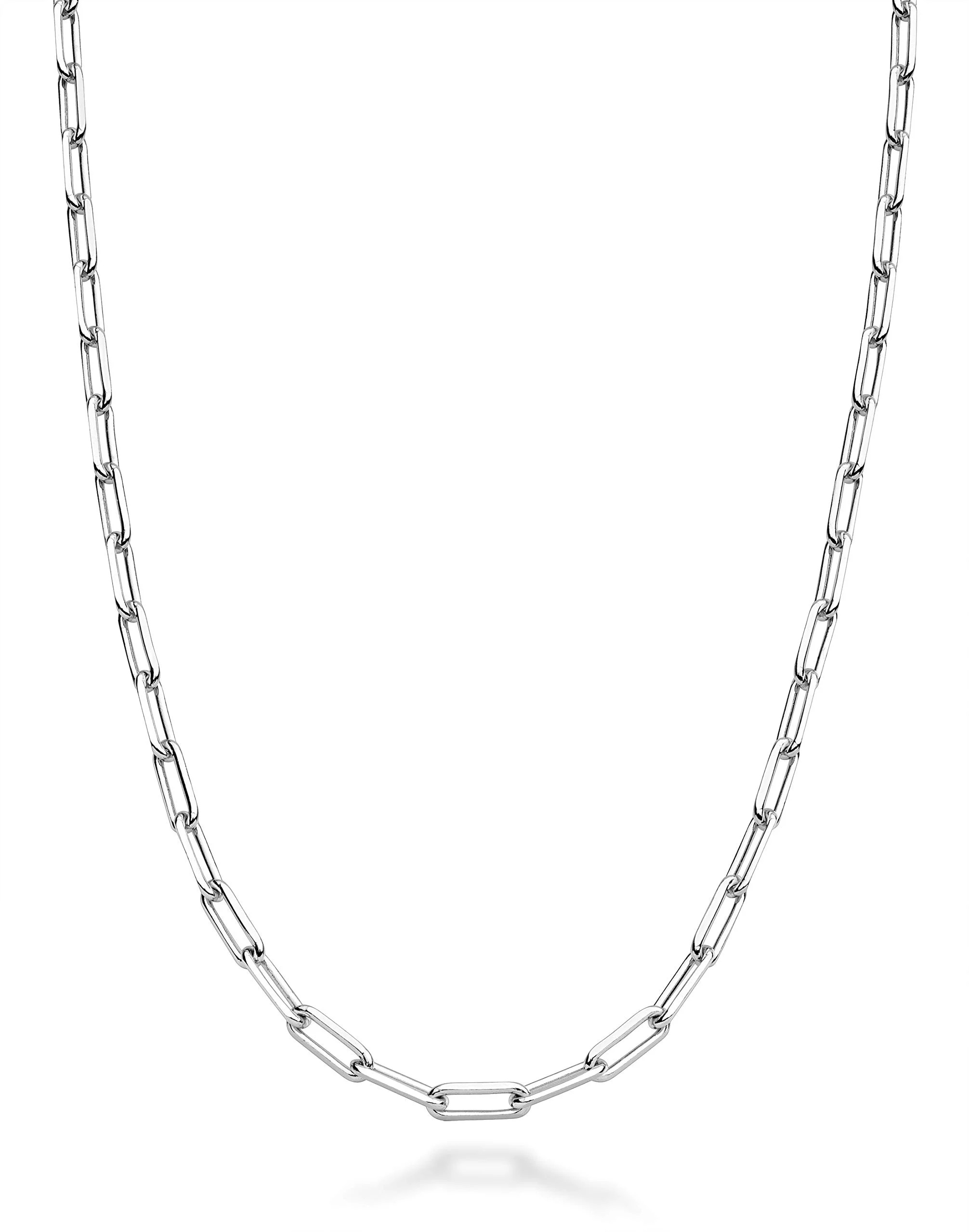 Miabella Italian Solid 925 Sterling Silver 2.5mm Paperclip Link Chain Necklace for Women Men, Mad... | Walmart (US)