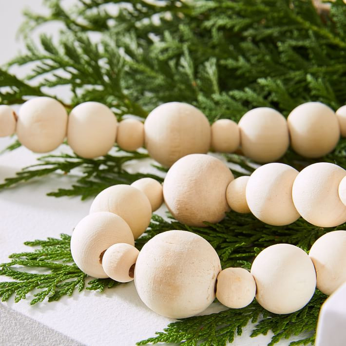 Wooden Ball Garland | West Elm (US)
