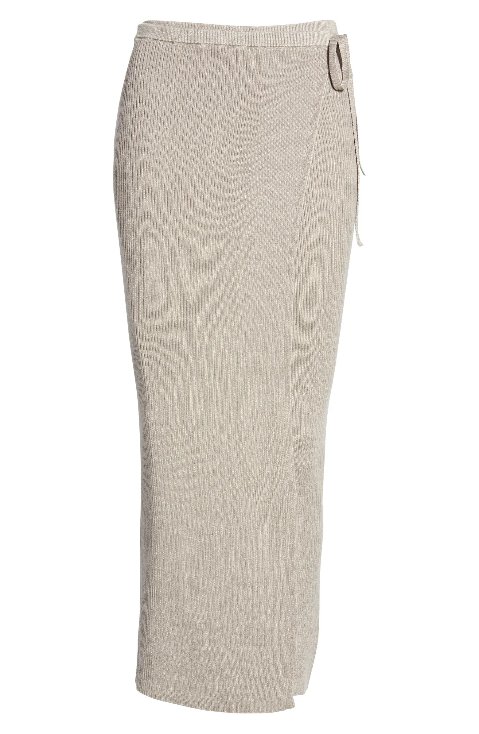 Free People Borderline Knit Wrap Midi Skirt | Nordstrom | Nordstrom