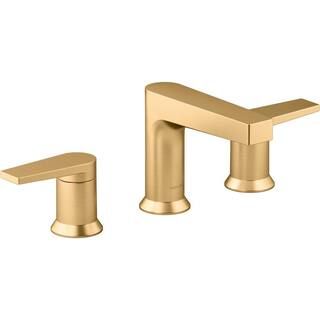 KOHLER Taut Widespread faucet, Vibrant Brushed Moderne Brass | The Home Depot