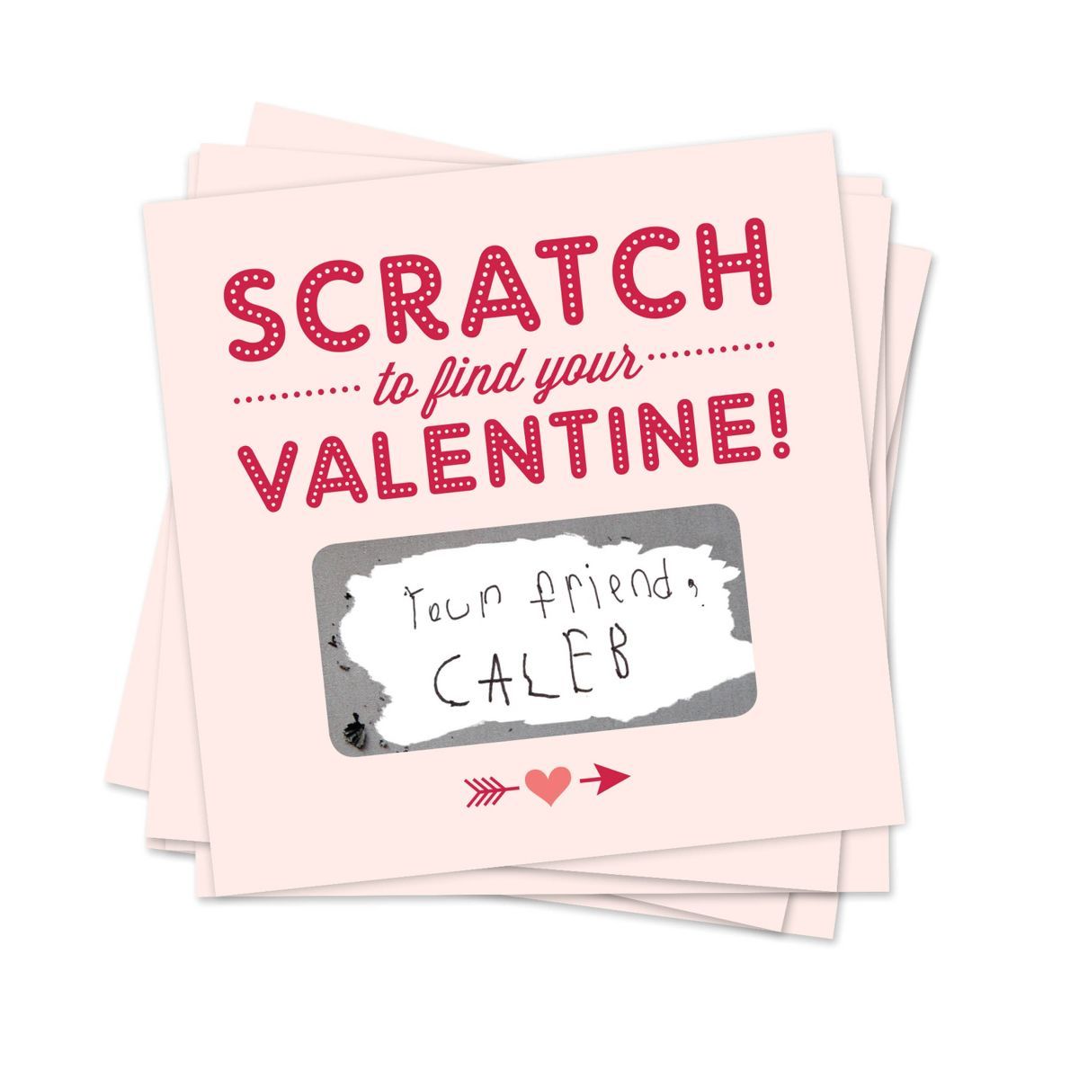 18ct Scratch-off Valentines Cards Pink | Target