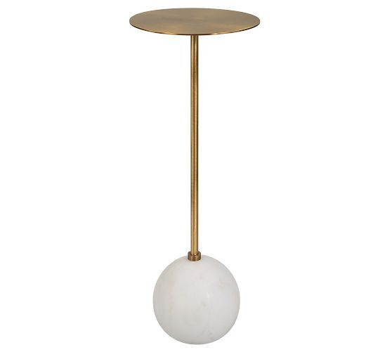 Kia Round Marble Cocktail Table (8.5") | Pottery Barn (US)