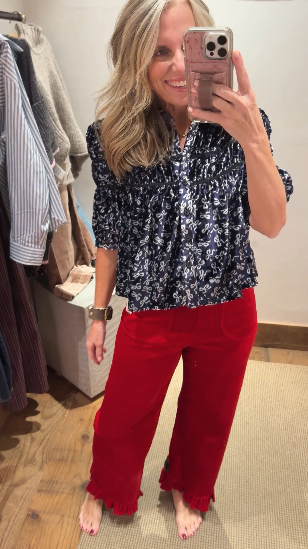 Give me all the beautiful velvet. Wearing small top and 27 pants. 

#LTKHoliday #LTKOver40 #LTKSeasonal