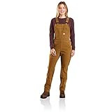 Carhartt Women's Size Rugged Flex Relaxed Fit Twill Bib Overall, Brown, X-Large Tall | Amazon (US)
