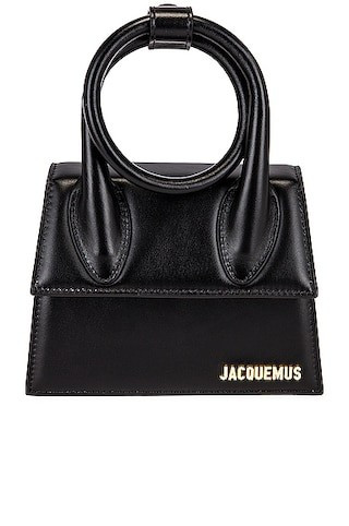 JACQUEMUS Le Chiquito Noeud Bag in Black - Black. Size all. | FWRD 