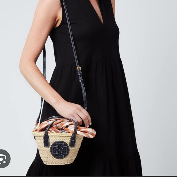 Tory Burch Ella Straw Basket Micro | Poshmark