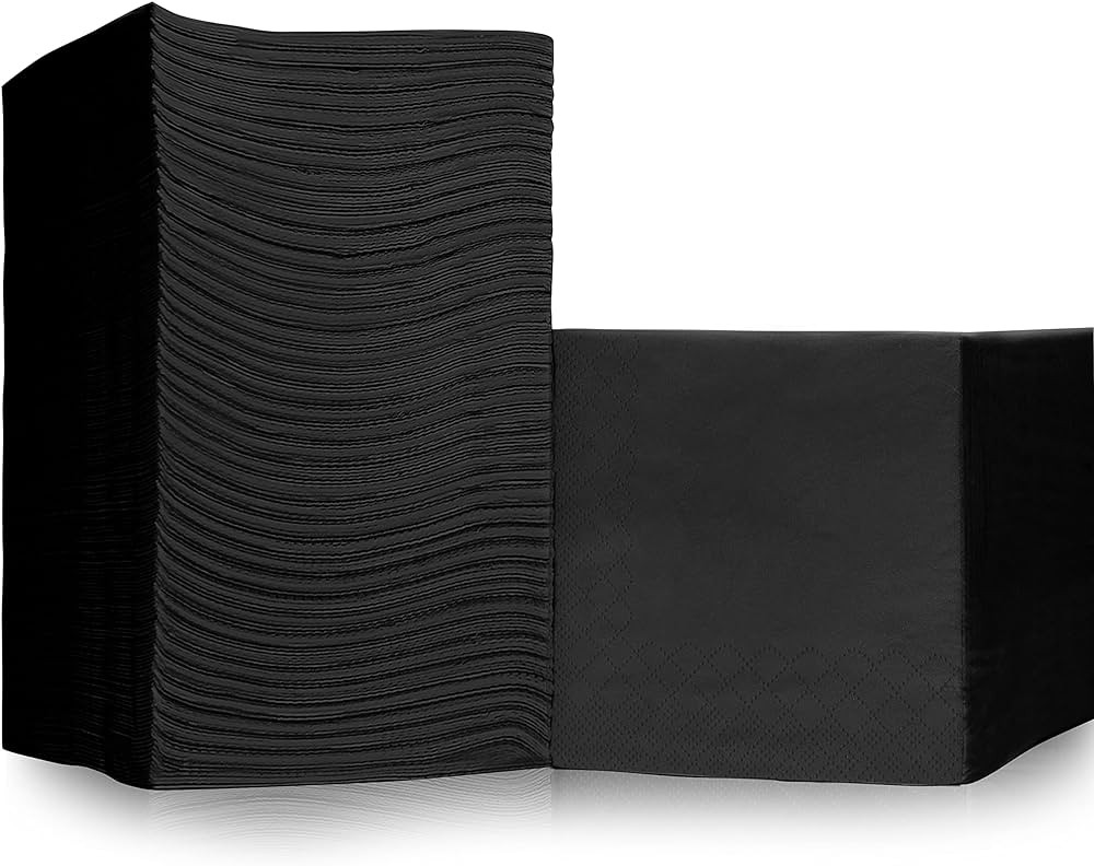 500 Pack Cocktail Napkins Paper - Quality 3-Ply Black Beverage Napkins - Restaurant, Event, Bar N... | Amazon (US)