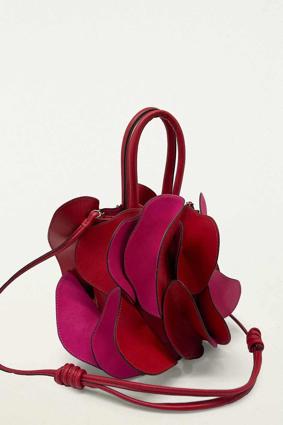Pink Red Leather Flower Bag | FARM Rio | FarmRio (US)