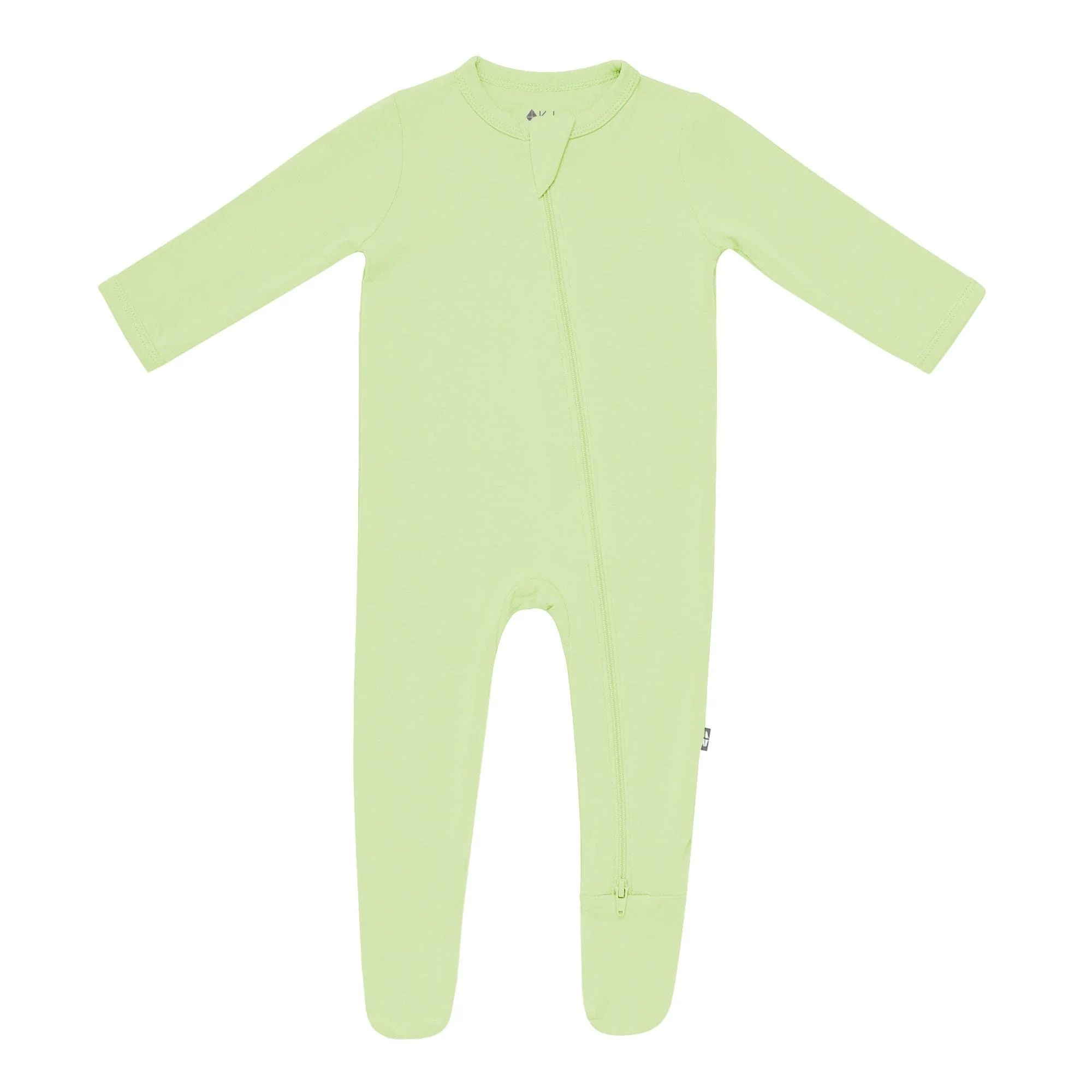 Zippered Footie in Pistachio | Kyte BABY