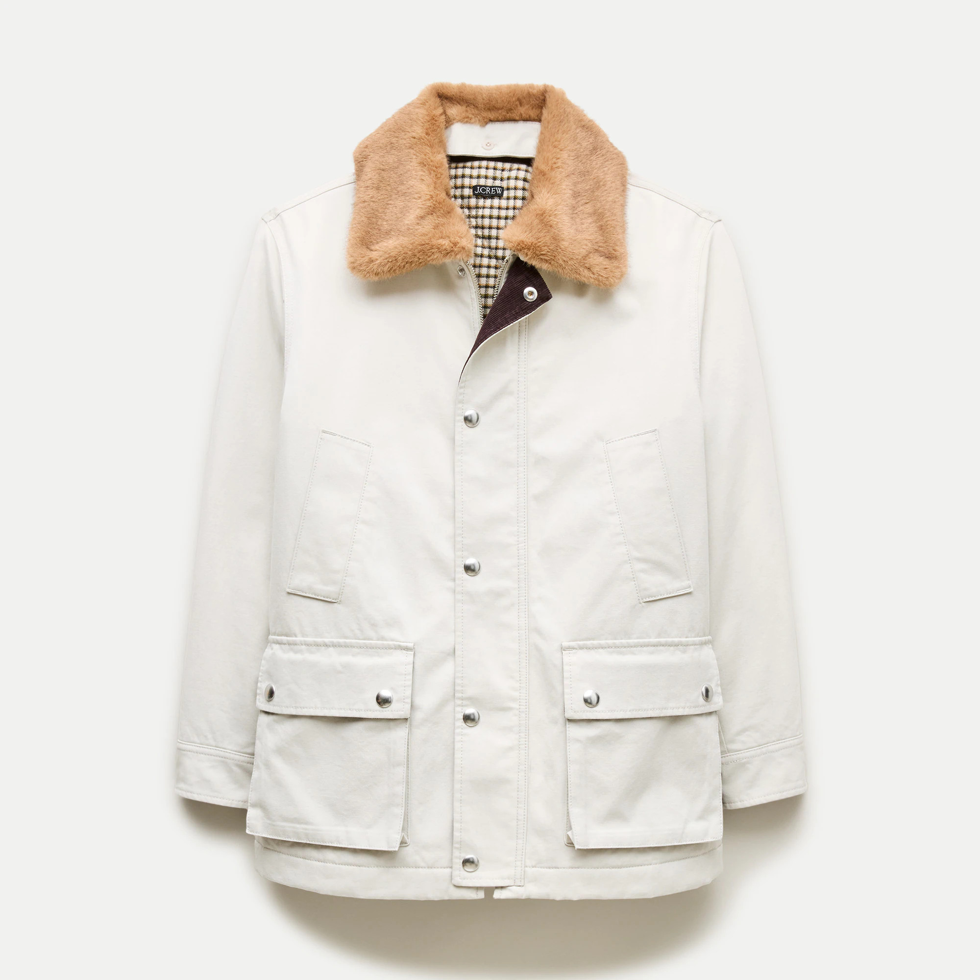 Women's 1986 Barn Jacket™ with removable faux-fur collar | J. Crew US