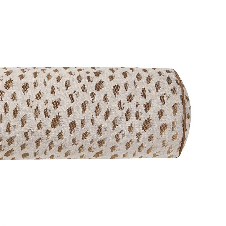 Home Decor Collection 8" x 36" Tan Woven Leopard Bolster Decorative Pillow | Walmart (US)