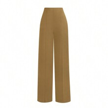 Women Casual Solid Color High Waist Straight Leg Pants | SHEIN