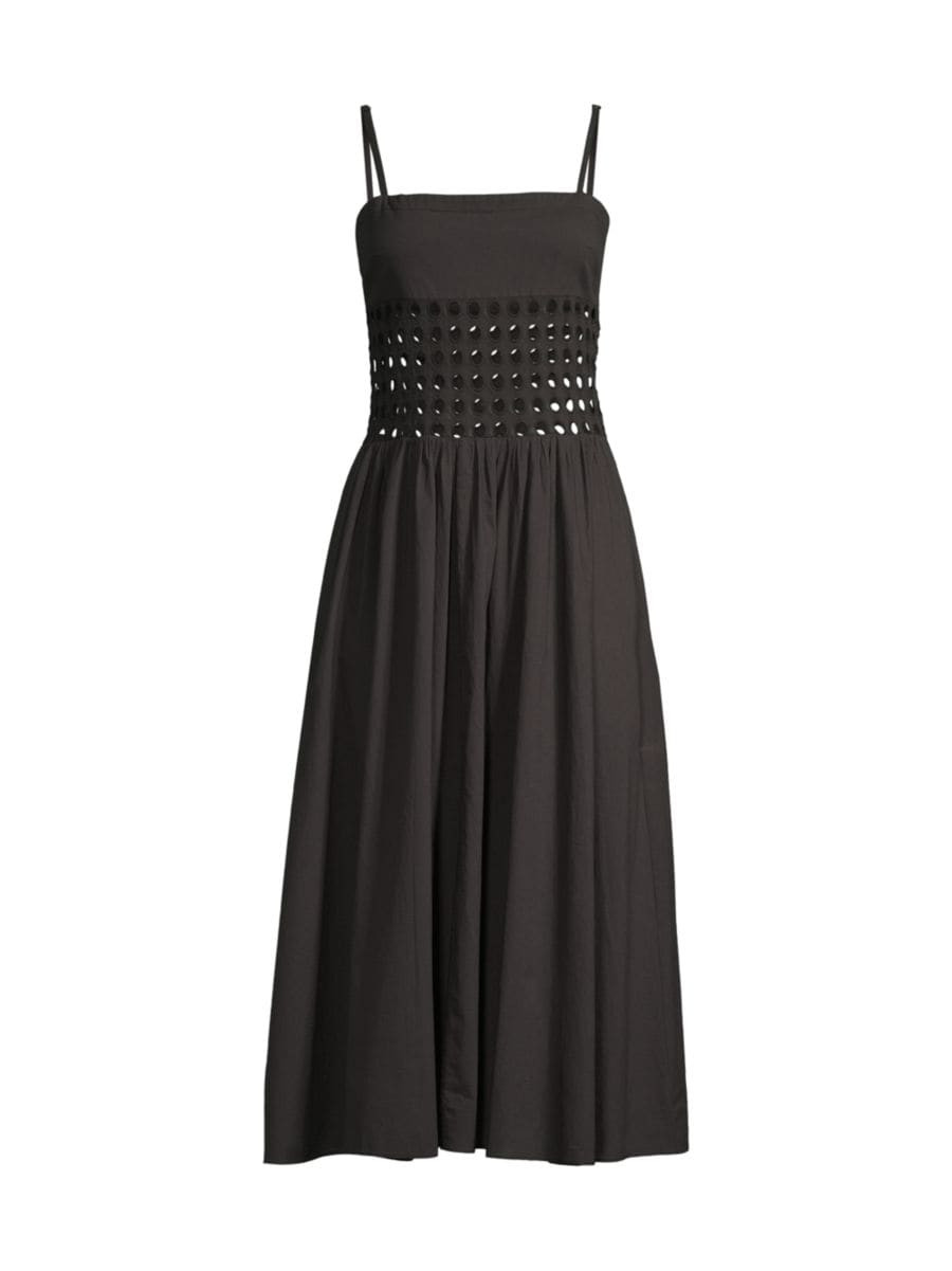 The Amelia Eyelet Cotton Midi-Dress | Saks Fifth Avenue