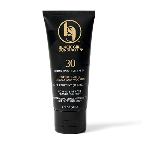 BLACK GIRL SUNSCREEN - Face & Body Moisturizing Sunscreen Lotion SPF 30, No White-Residue for Melanin Rich Skin (2 Fl. Oz.) | Amazon (US)