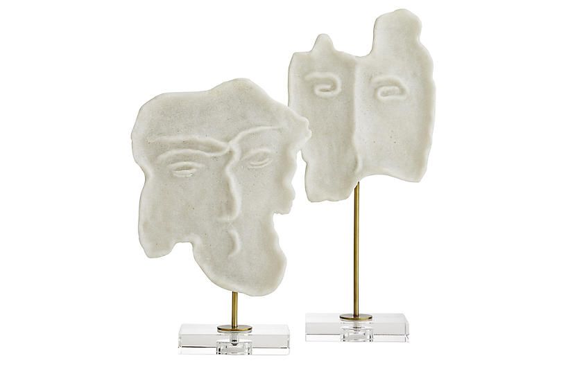 Set of 2 David Sculpture - White/Gold - Arteriors | One Kings Lane